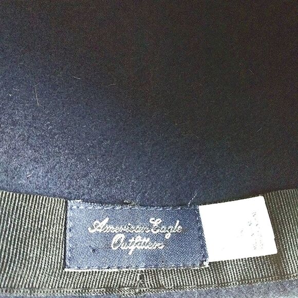 Vintage American Eagle Blue Floppy Wool Hat